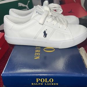 Polo Ralph Lauren White Kids Sneakers